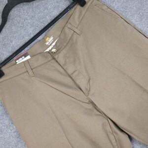 Lee Mens Total Freedom Relaxed Fit Pants Walnut Brown 36x29 Wrinkle Resist New